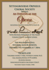 SOCS Opera Eve Concert Poster